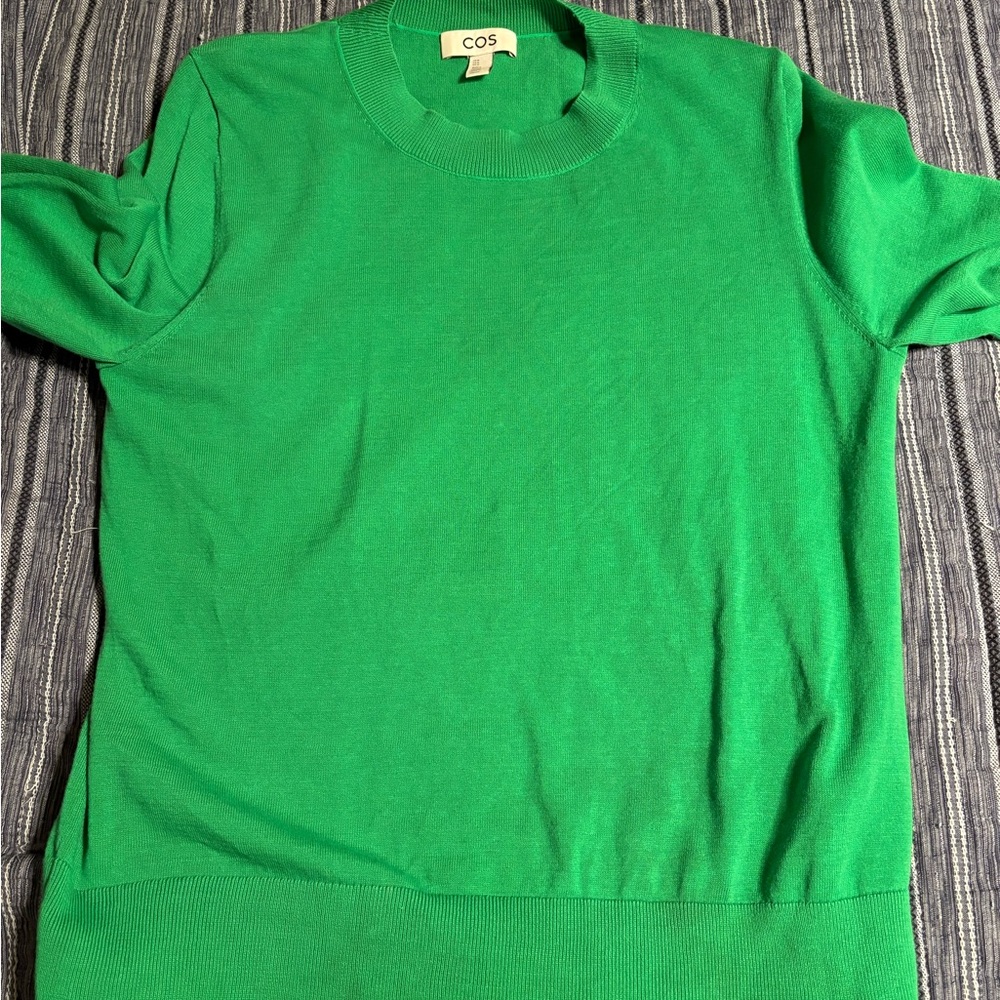 COS Bright Green Knit Top